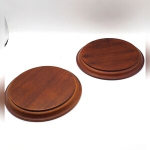 Plymor 2 Solid Walnut Round Wood Base with Ogee Edge 6" W x 6" D x 0.75" H